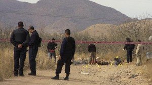 Imagen de archivo de la policía chihuahuense al encontrar uno de los cadáveres
