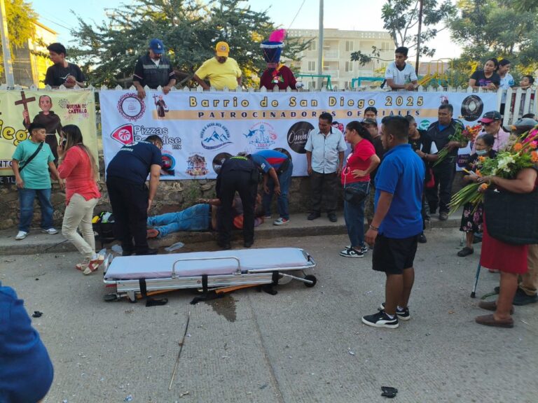 Explosión de pirotecnia en Tlapa deja 8 heridos durante fiesta patronal